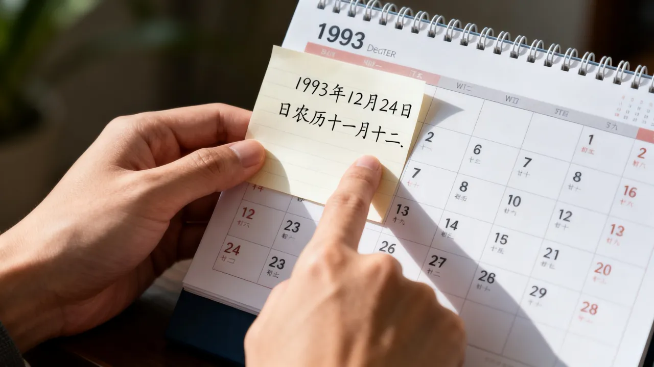 1993年12月24日农历是几月几号，阴历生日查询