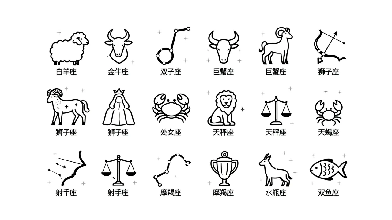 十二星座怎么画？简单好看的十二星座简笔画大全