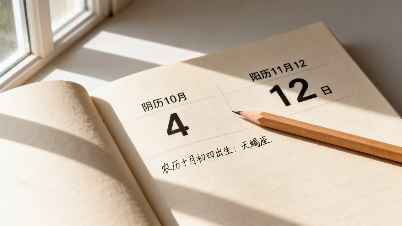 阴历10月4是阳历几月几号,农历十月初四出生是什么星座 阴历10月4是阳历几月几号,农历十月初四出生是什么星座