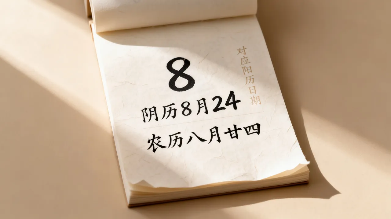 阴历8月24是那天，农历八月廿四对应的阳历日期是哪天？