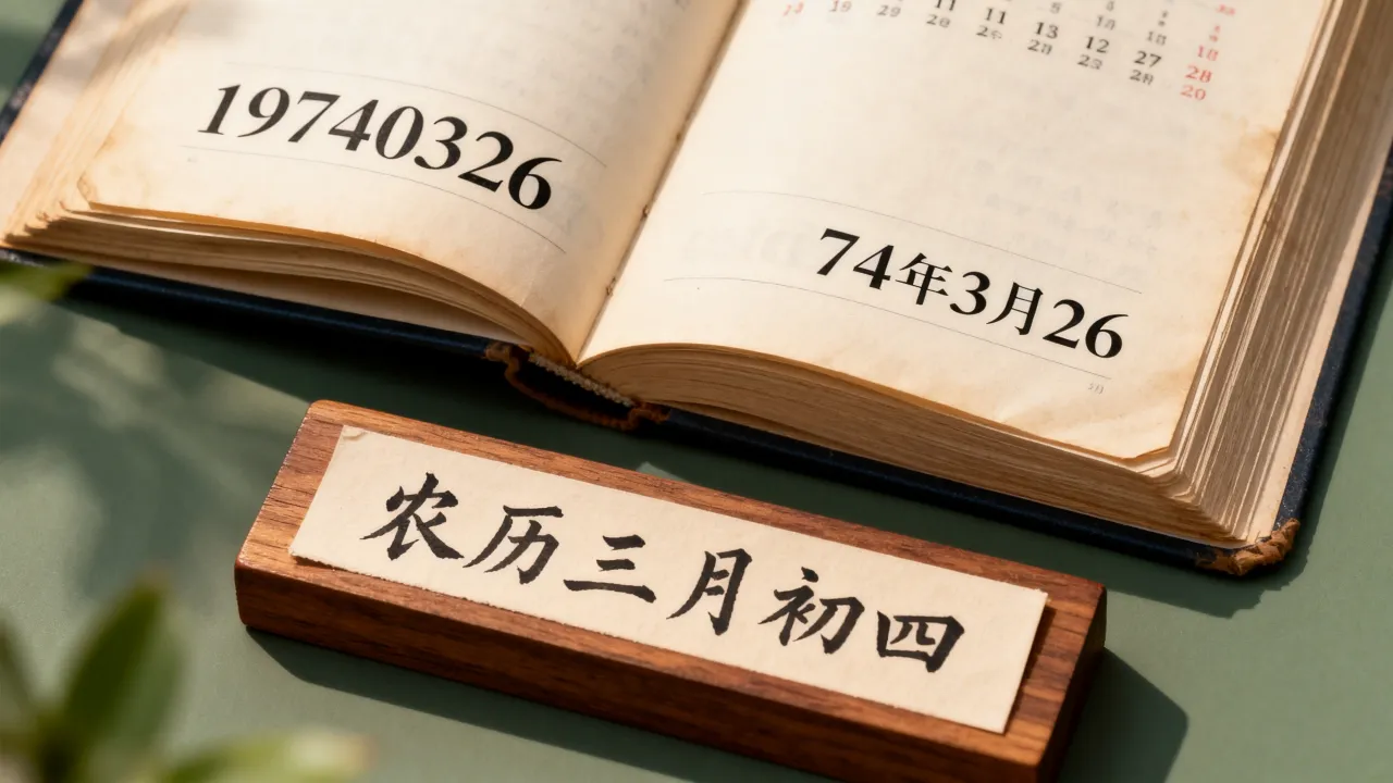 19740326阴历几月几号?74年3月26农历几月初几? 19740326阴历几月几号?74年3月26农历几月初几?
