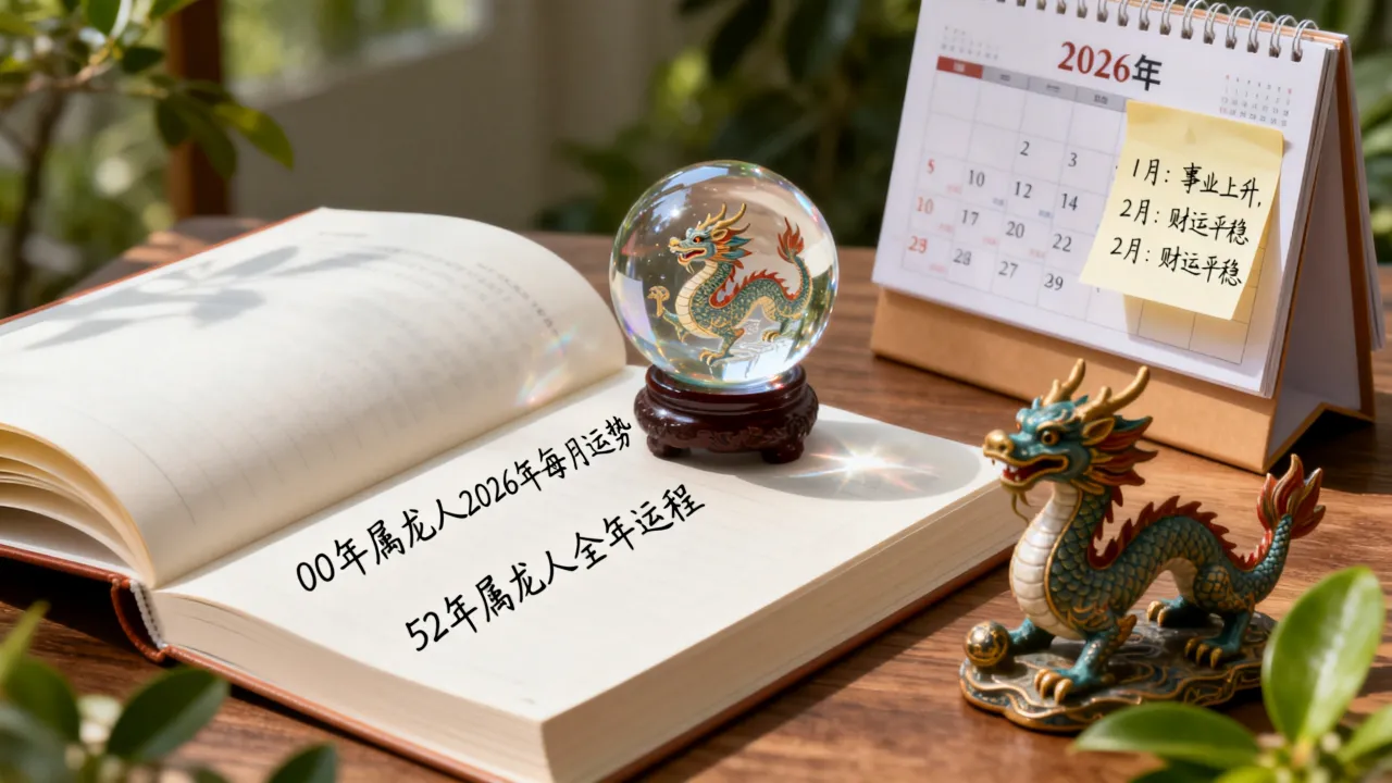 00年属龙人2026年每月运势如何?52年属龙人全年运程详解 00年属龙人2026年每月运势如何?52年属龙人全年运程详解