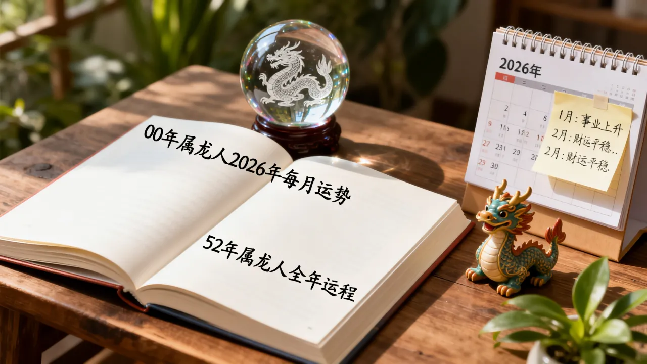 00年属龙人2026年每月运势如何?52年属龙人全年运程详解 00年属龙人2026年每月运势如何?52年属龙人全年运程详解