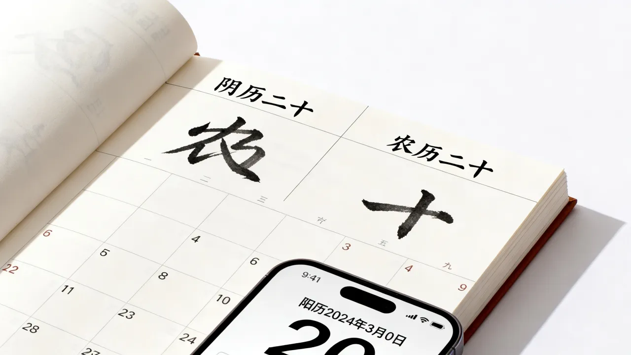 阴历二十是好多号？农历二十对应阳历几月几号
