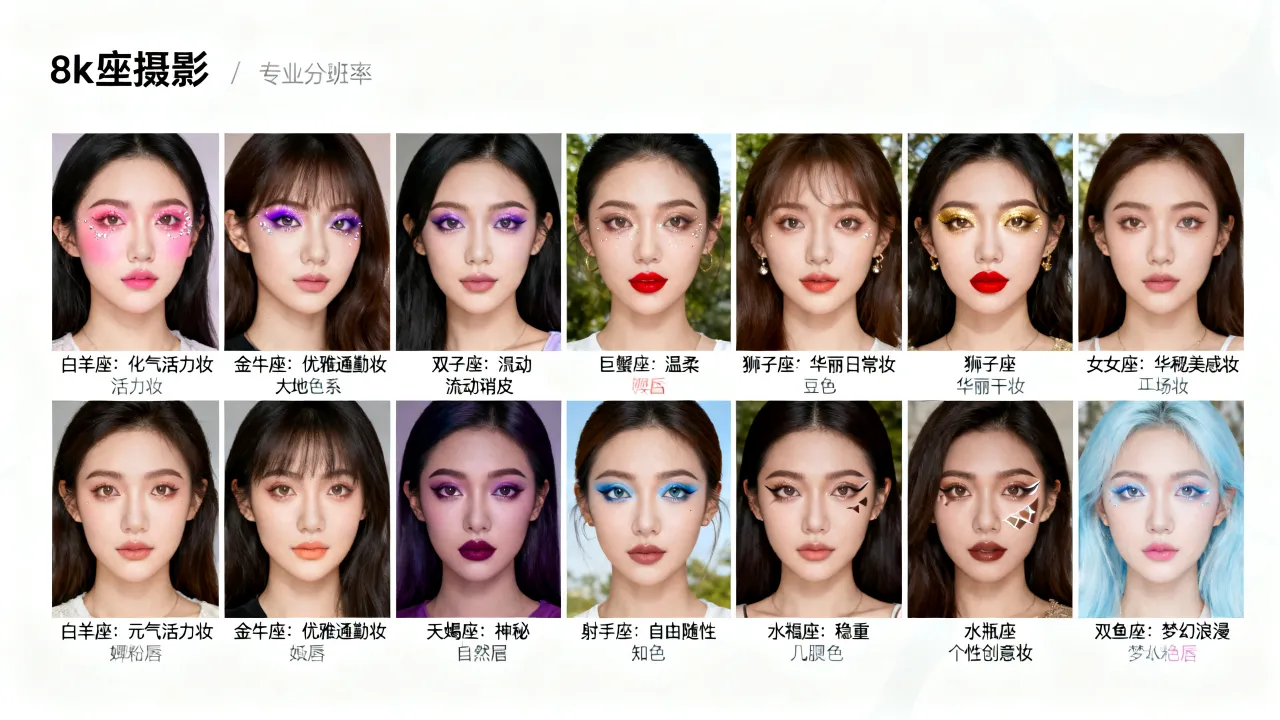 你知道十二星座的化妆风格是什么吗?十二星座女生适合什么风格妆容? 你知道十二星座的化妆风格是什么吗?十二星座女生适合什么风格妆容?