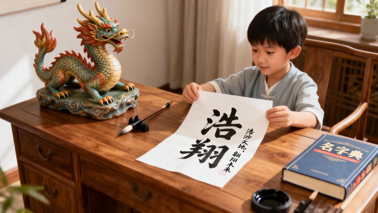 龙宝宝起名浩翔怎么样，属龙男孩叫浩翔好吗寓意