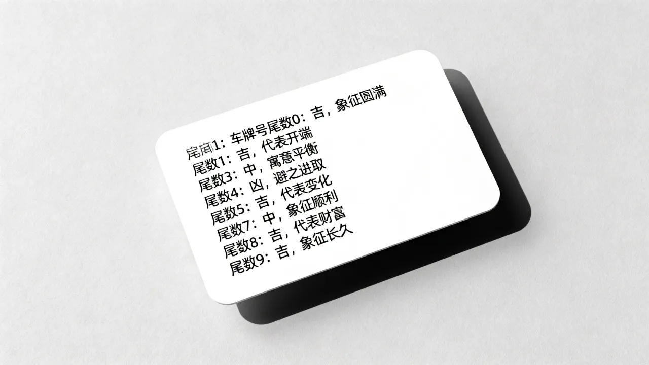 车驾号吉凶数字怎么看?车牌号尾数0到9吉凶对照表 车驾号吉凶数字怎么看?车牌号尾数0到9吉凶对照表