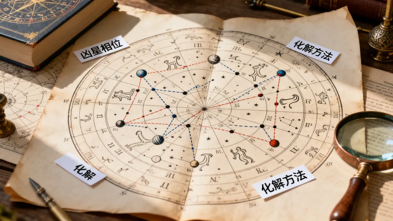 古典占星怎么看吉凶，星盘凶星相位如何化解？