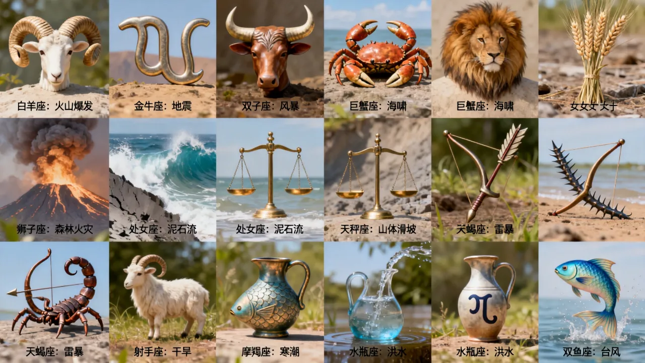 十二星座对应的灾难分别是什么,十二星座对应灾难是什么 十二星座对应的灾难分别是什么,十二星座对应灾难是什么