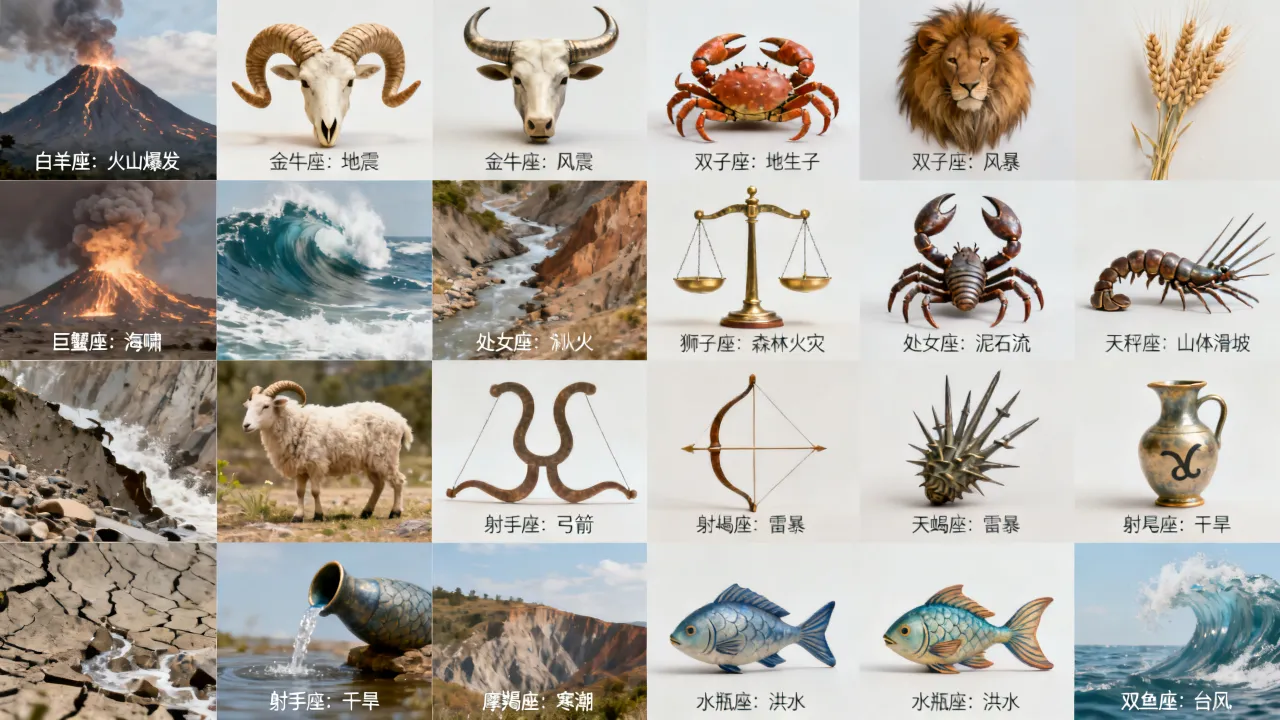 十二星座对应的灾难分别是什么,十二星座对应灾难是什么 十二星座对应的灾难分别是什么,十二星座对应灾难是什么