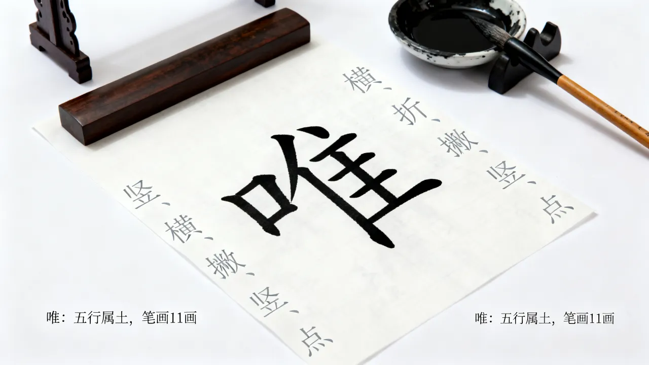 唯的笔画吉凶怎么写，唯字五行笔画详解