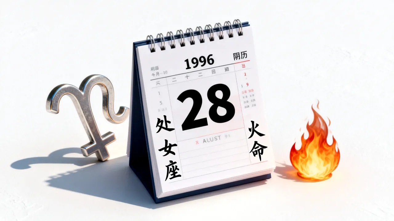 1996阴历8月28是什么星座,是什么命 1996阴历8月28是什么星座,是什么命