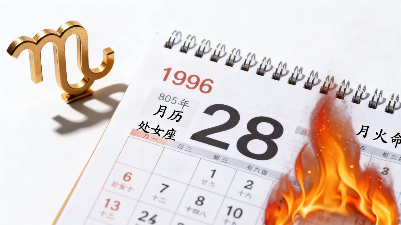 1996阴历8月28是什么星座,是什么命 1996阴历8月28是什么星座,是什么命