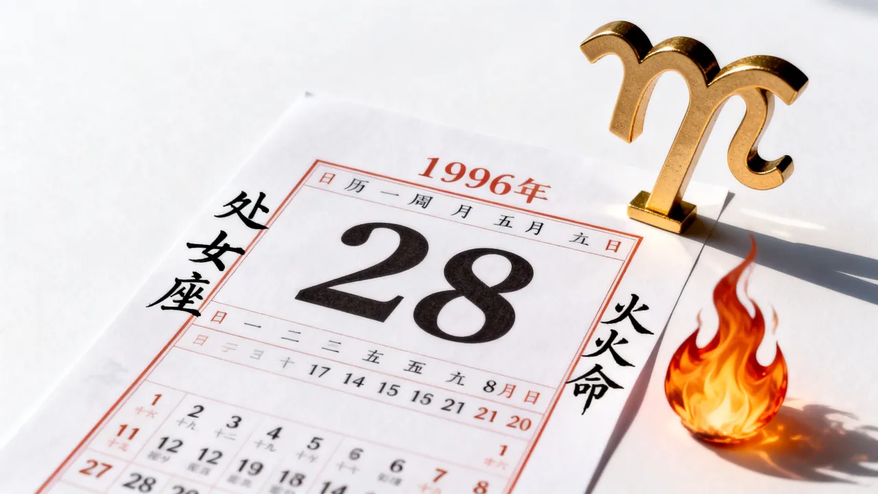1996阴历8月28是什么星座,是什么命 1996阴历8月28是什么星座,是什么命