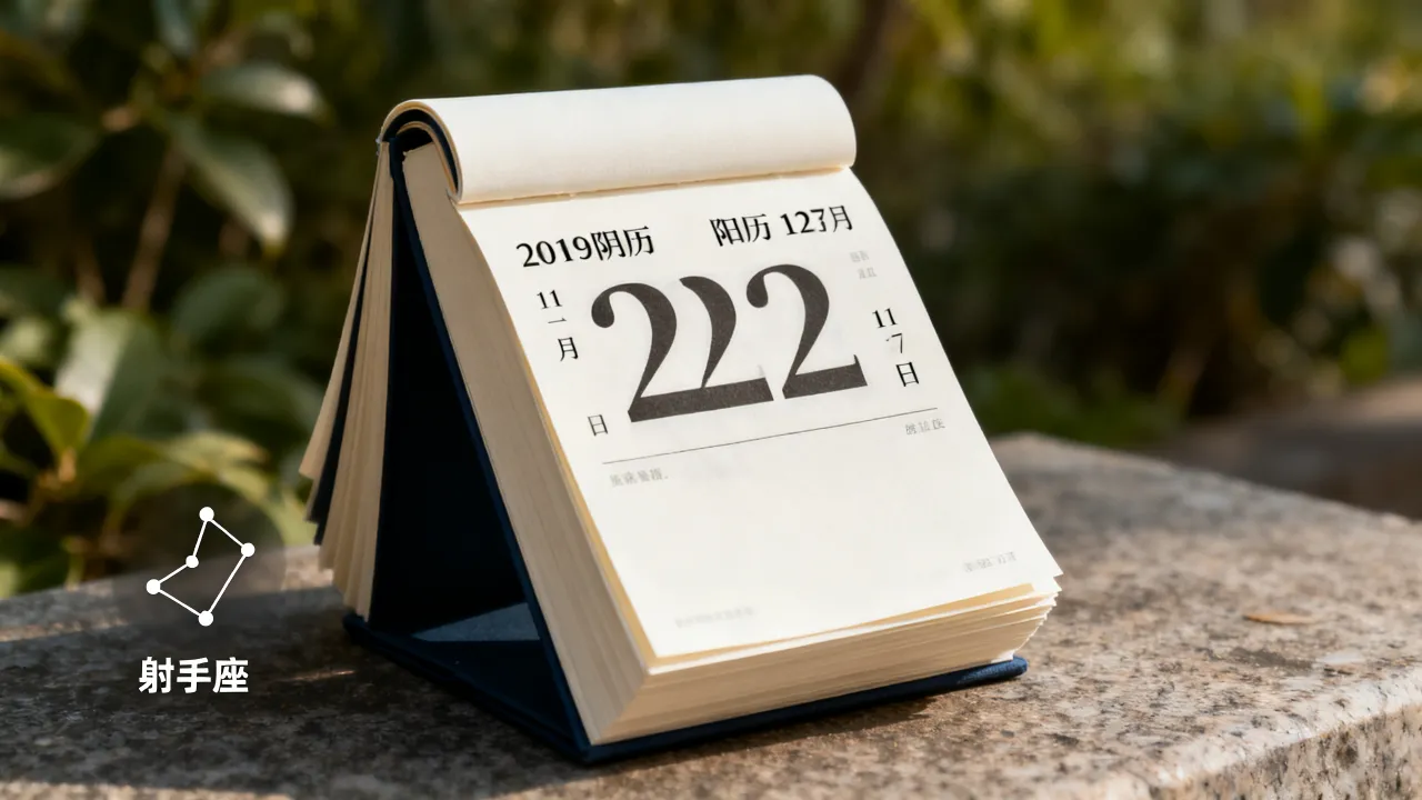2019阴历11月22是阳历几号，农历11月22是什么星座？