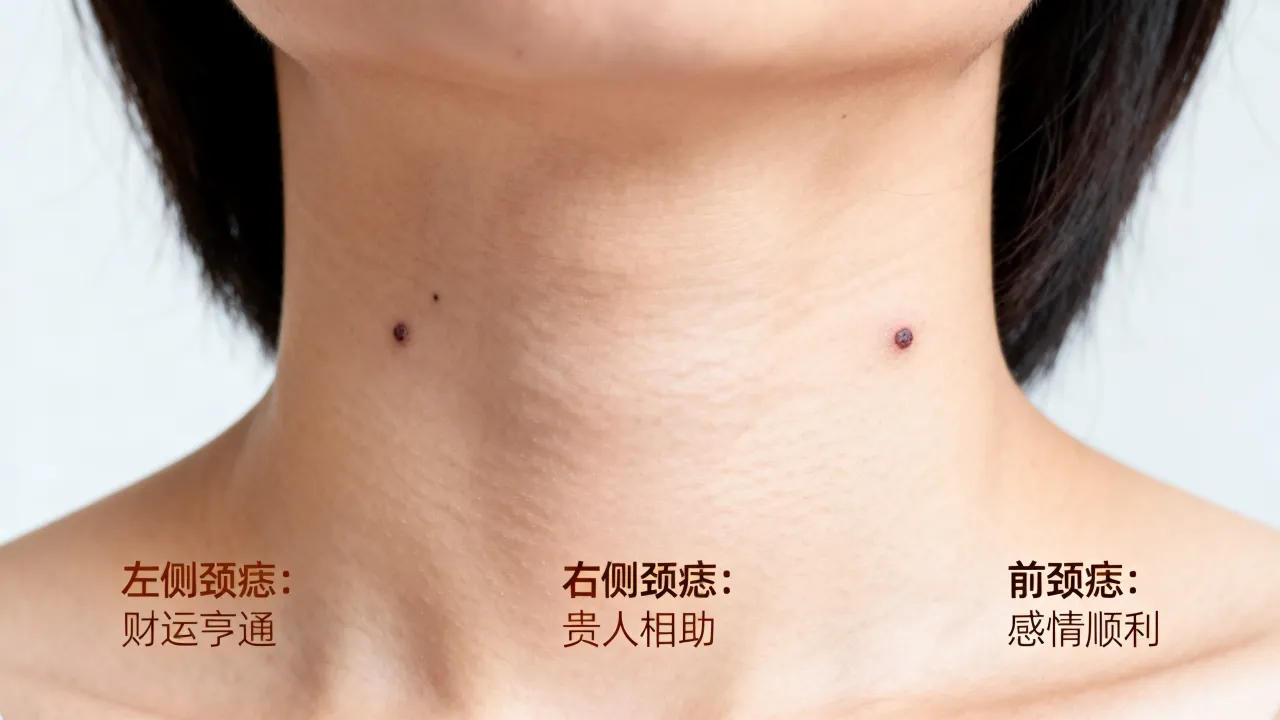 脖子上的痣代表什么命运?脖子上长痣的吉凶预兆详解 脖子上的痣代表什么命运?脖子上长痣的吉凶预兆详解