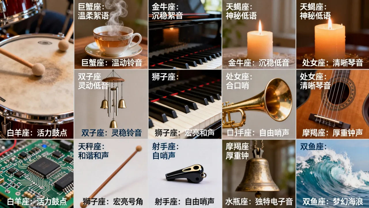 十二星座对应声音是什么,十二星座声音分别有哪些特点 十二星座对应声音是什么,十二星座声音分别有哪些特点