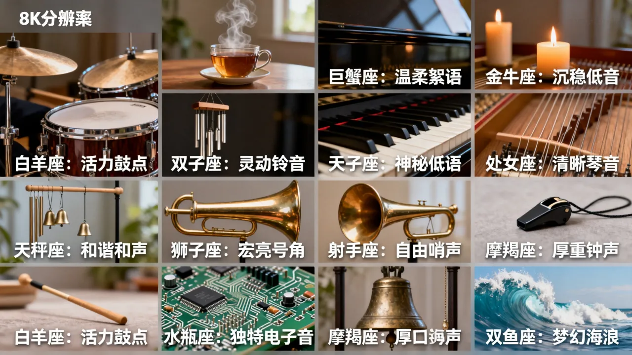 十二星座对应声音是什么,十二星座声音分别有哪些特点 十二星座对应声音是什么,十二星座声音分别有哪些特点