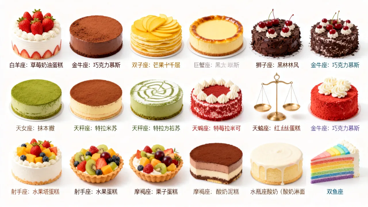 十二星座代表什么蛋糕，你的星座最适合哪款生日蛋糕？