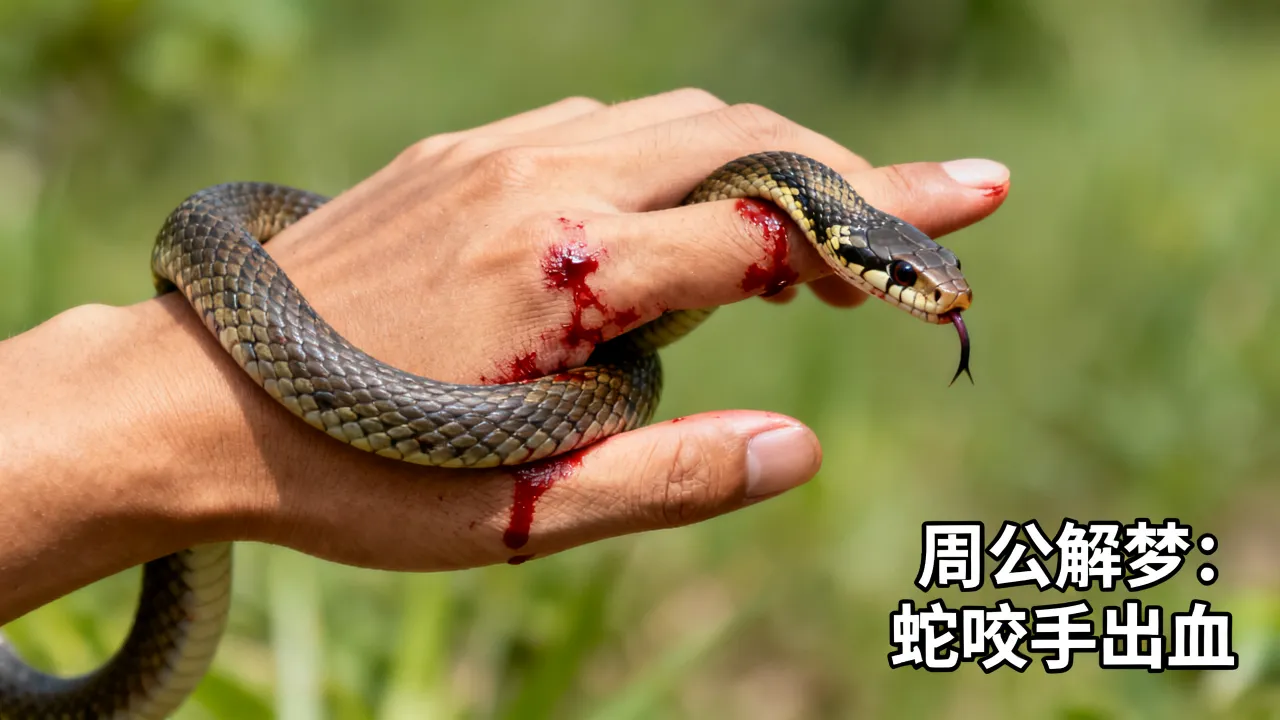 梦到蛇咬手出血怎么样，周公解梦梦见蛇咬手出血是什么预兆？