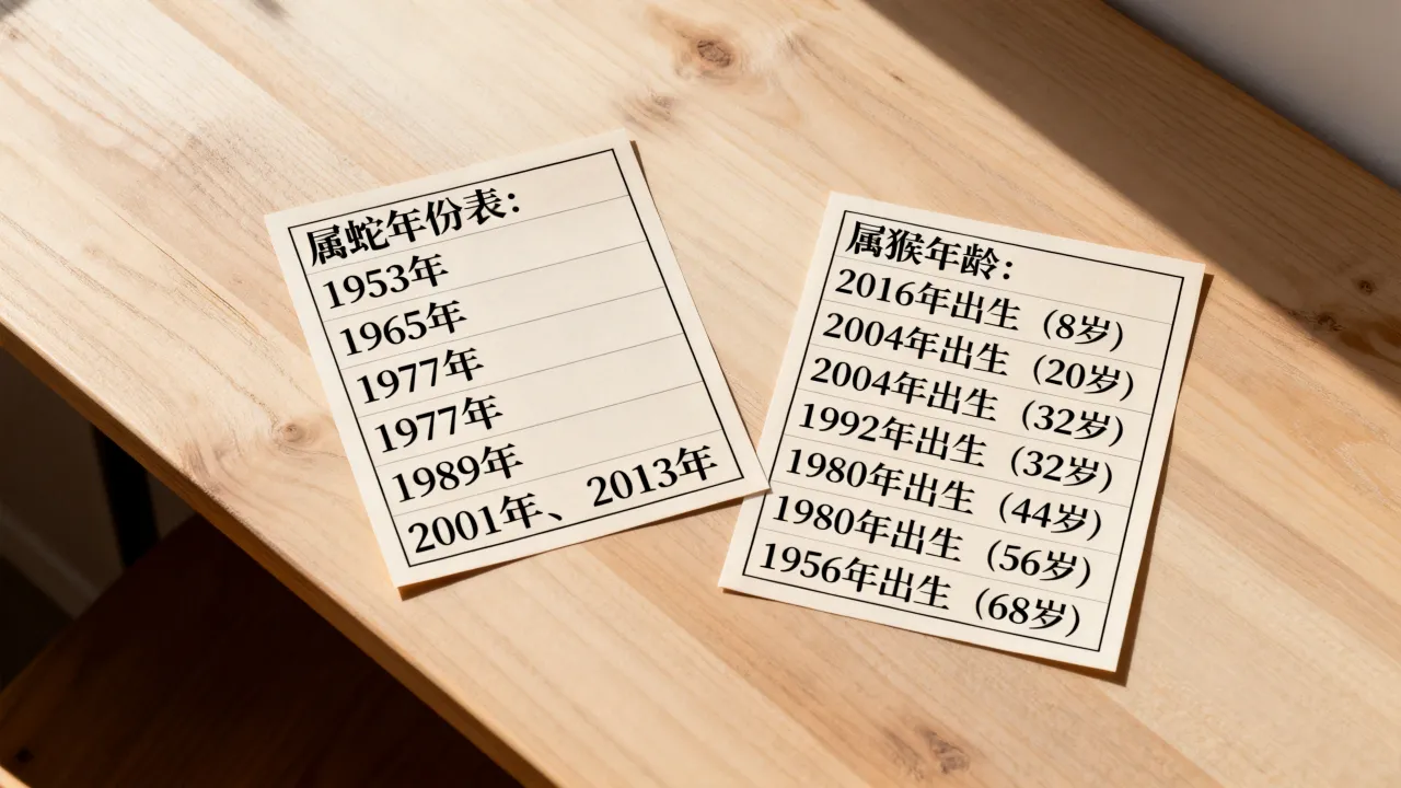 属蛇的年份表有哪些年份,属猴的今年多大了? 属蛇的年份表有哪些年份,属猴的今年多大了?