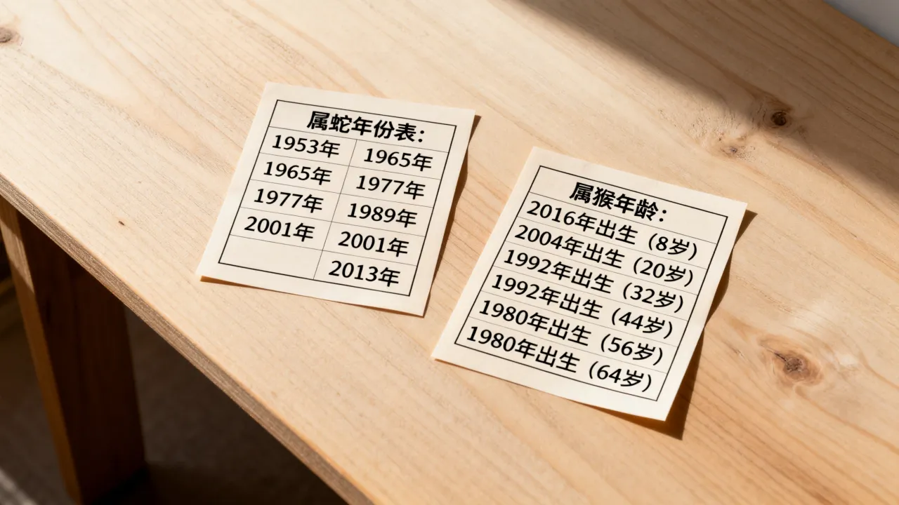 属蛇的年份表有哪些年份,属猴的今年多大了? 属蛇的年份表有哪些年份,属猴的今年多大了?