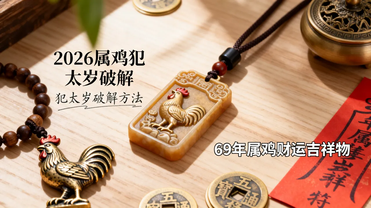 2026属鸡犯太岁怎么破解，69年属鸡财运吉祥物戴什么