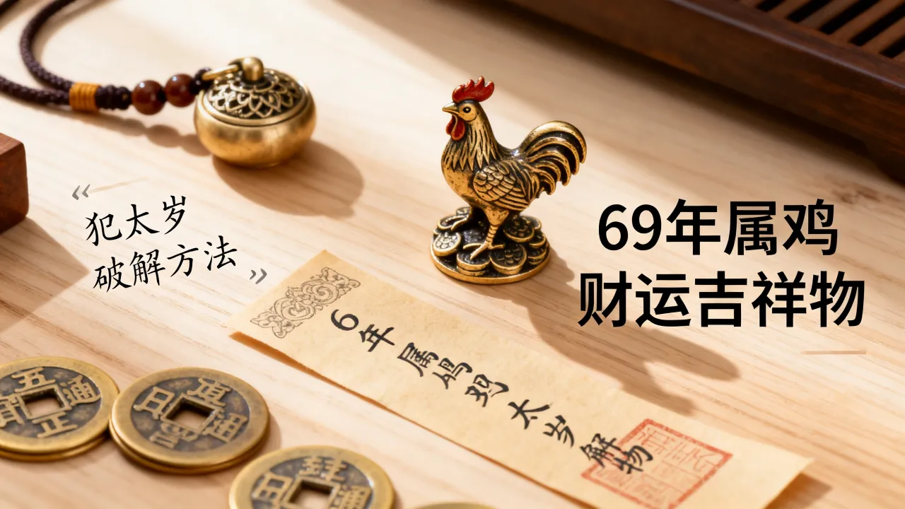 2026属鸡犯太岁怎么破解，69年属鸡财运吉祥物戴什么