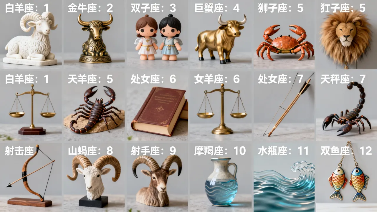 十二星座数什么？十二星座分别是什么和对应什么数字？