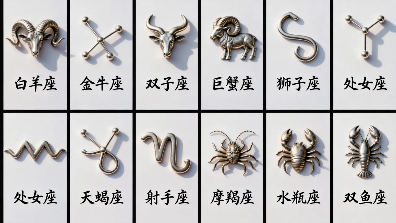 十二星座logo分别是什么，十二星座标志图片大全有哪些？