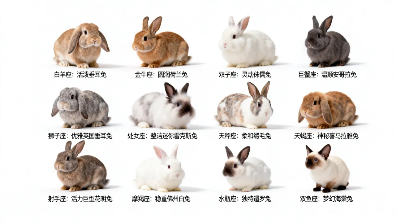 十二星座的专属宠物兔是什么？你的星座对应哪只兔子？
