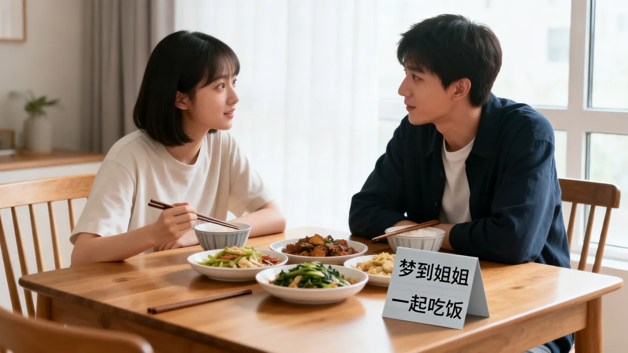 梦到和姐姐一起吃饭有何预兆，姐姐托梦一起吃饭代表什么