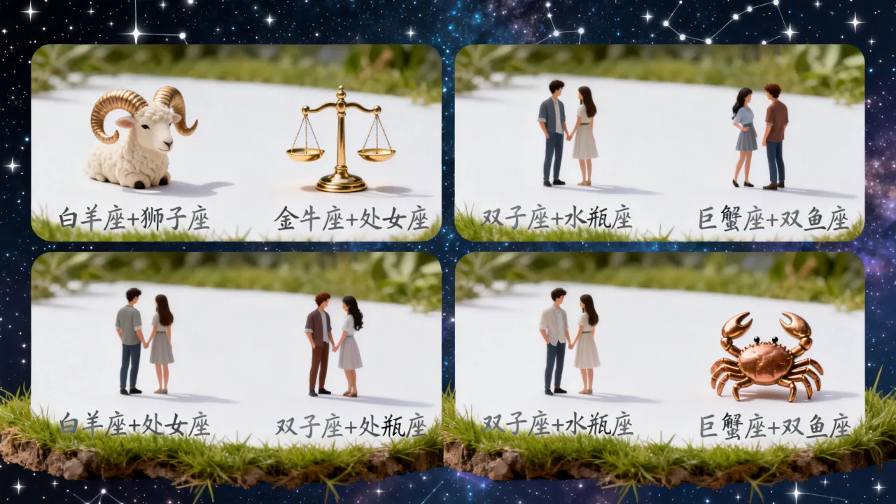十二星座的四大绝配是什么?哪些星座组合最完美? 十二星座的四大绝配是什么?哪些星座组合最完美?
