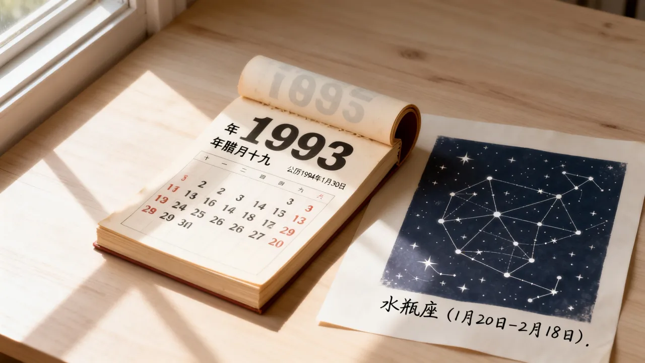 1993年腊月十九是几月几号,1993年腊月十九是什么星座 1993年腊月十九是几月几号,1993年腊月十九是什么星座
