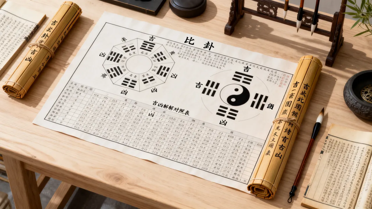 比卦图怎么看吉凶?,比卦吉凶图解对照表 比卦图怎么看吉凶?,比卦吉凶图解对照表