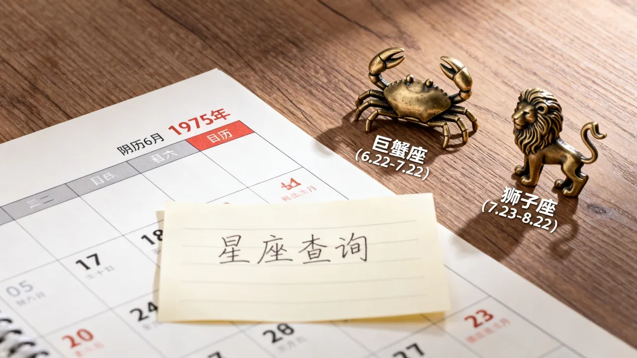 75年阴历6月是什么星座，1975年农历六月星座查询