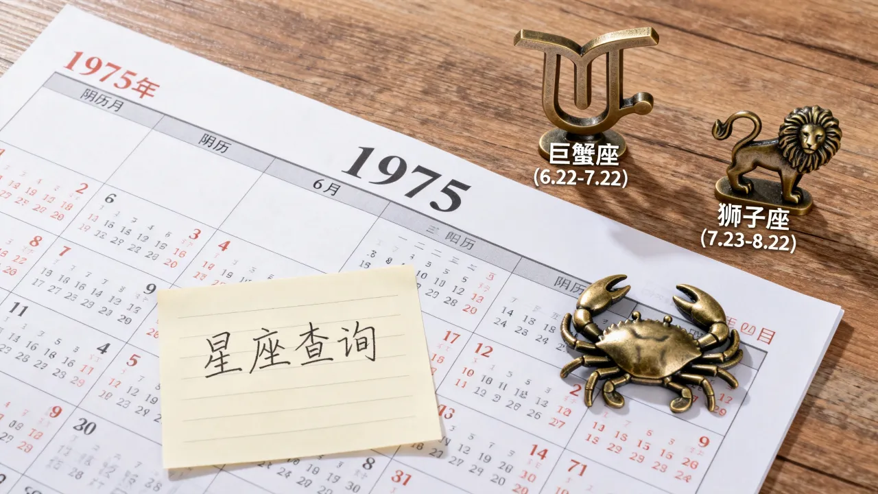 75年阴历6月是什么星座，1975年农历六月星座查询