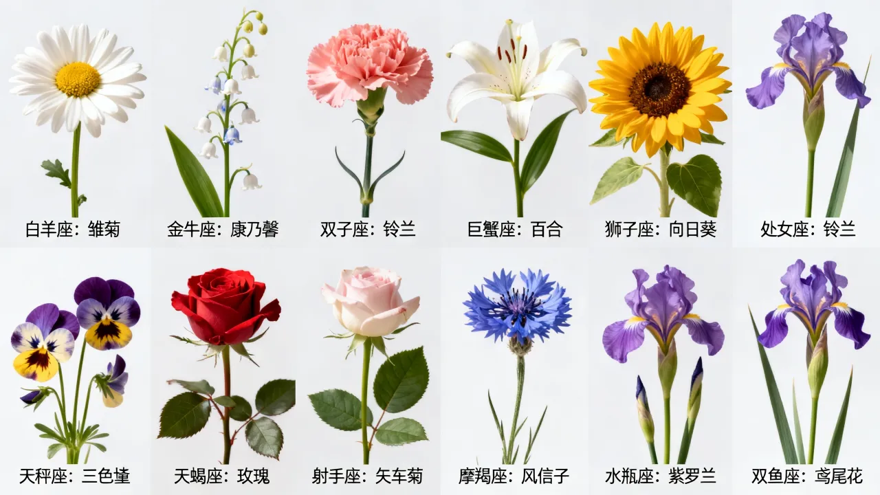 十二星座喜欢什么花,十二星座专属花是什么? 十二星座喜欢什么花,十二星座专属花是什么?