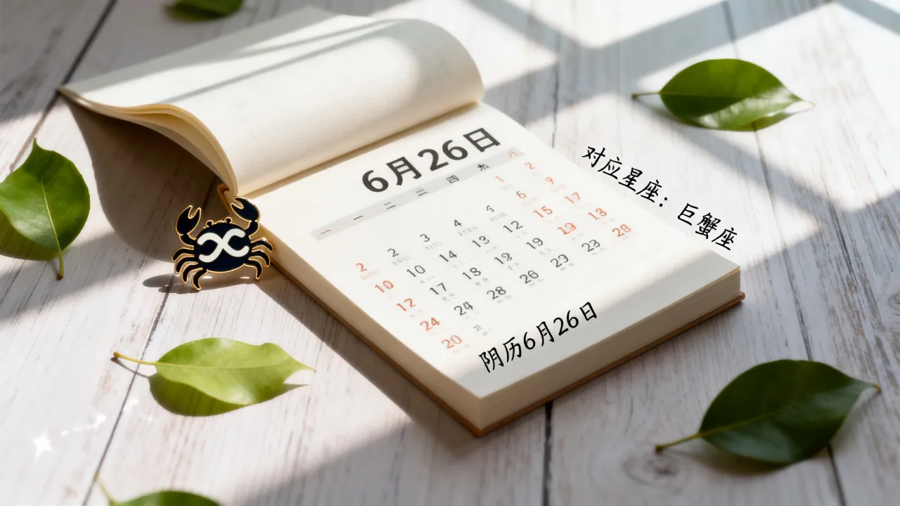阴历6月26日是什么星座？农历生日对应星座查询表