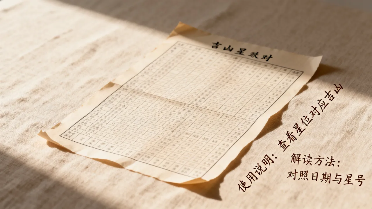 吉凶星对照表怎么用？吉凶星对照表怎么看吉凶？