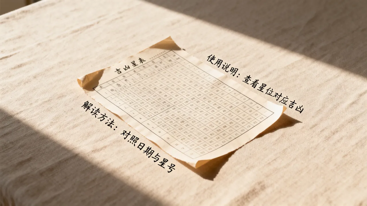 吉凶星对照表怎么用？吉凶星对照表怎么看吉凶？