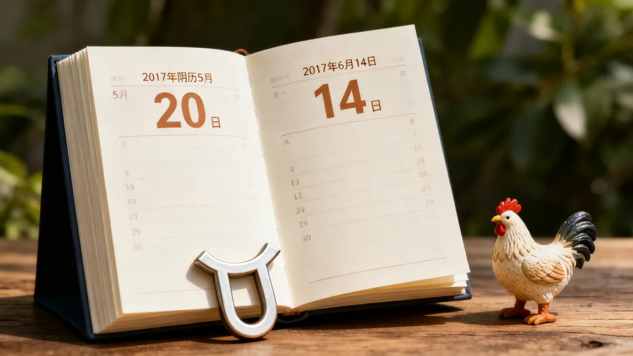 2017年阴历5月20日是几月几号,什么星座和属相 2017年阴历5月20日是几月几号,什么星座和属相