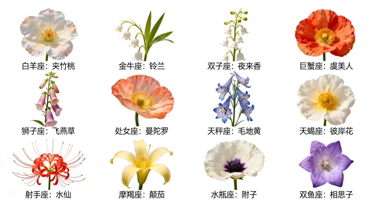 十二星座毒花是什么，十二星座的毒花分别是什么？