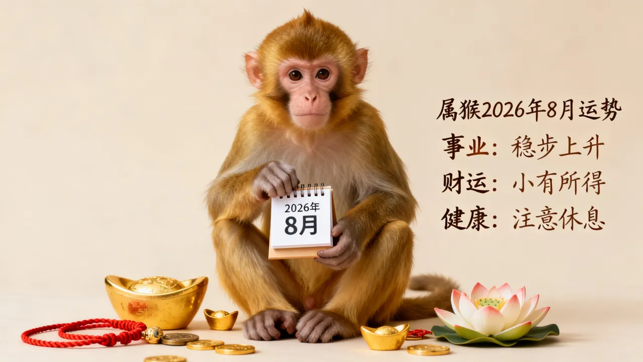 属猴2026年8月运势如何，属猴每月运势完整版详解？