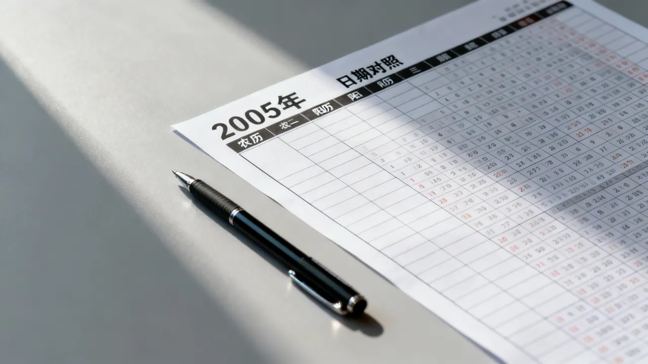 2005年阴历表怎么看？农历阳历对照查询方法