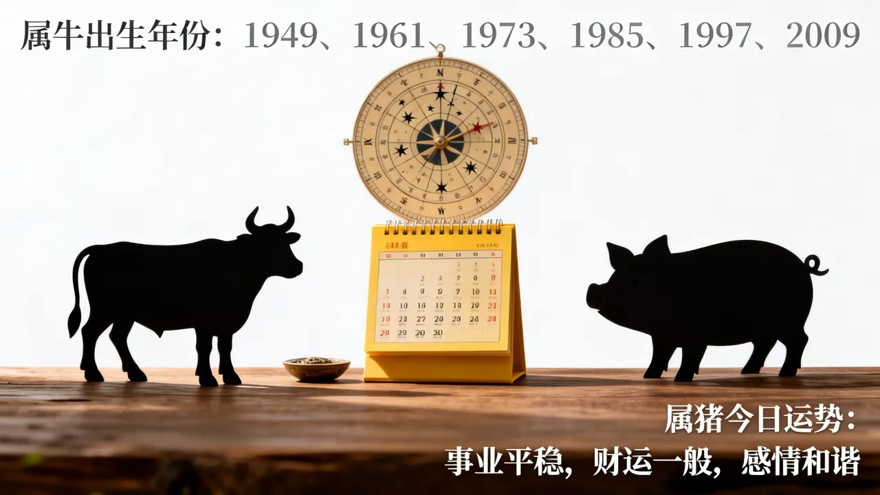属牛哪年出生，属猪今日运势查询，二者有何关联？