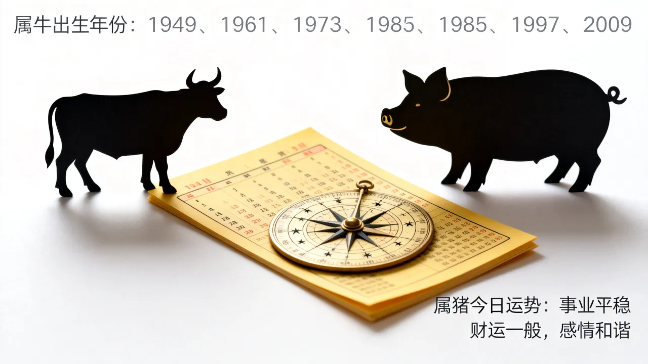 属牛哪年出生，属猪今日运势查询，二者有何关联？