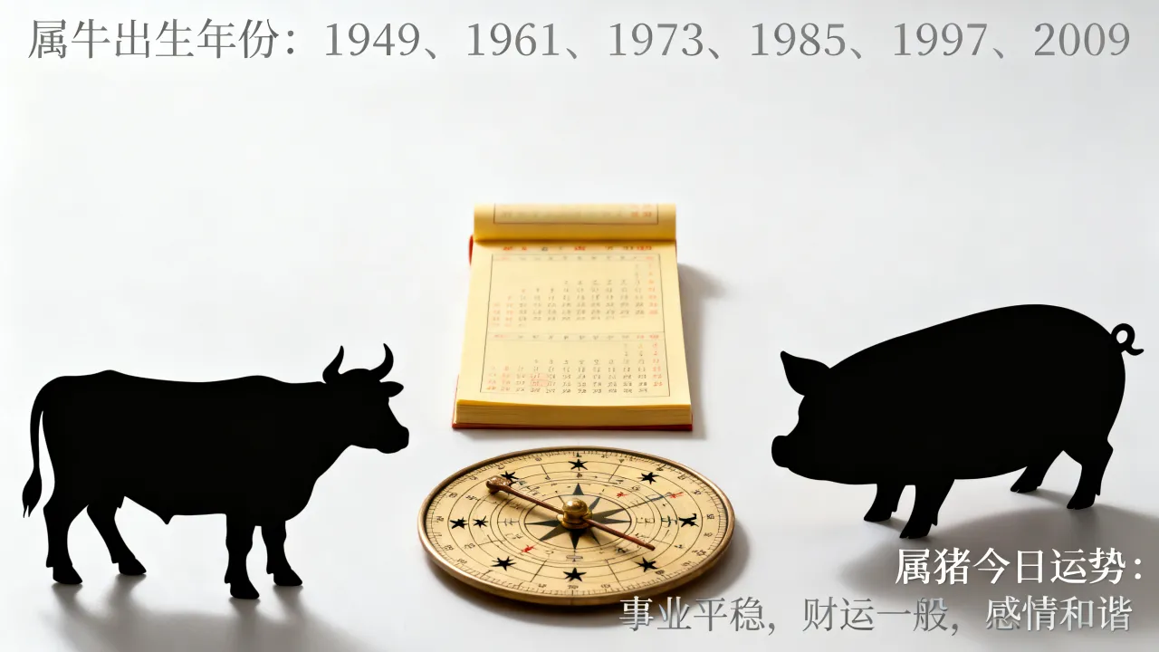 属牛哪年出生，属猪今日运势查询，二者有何关联？