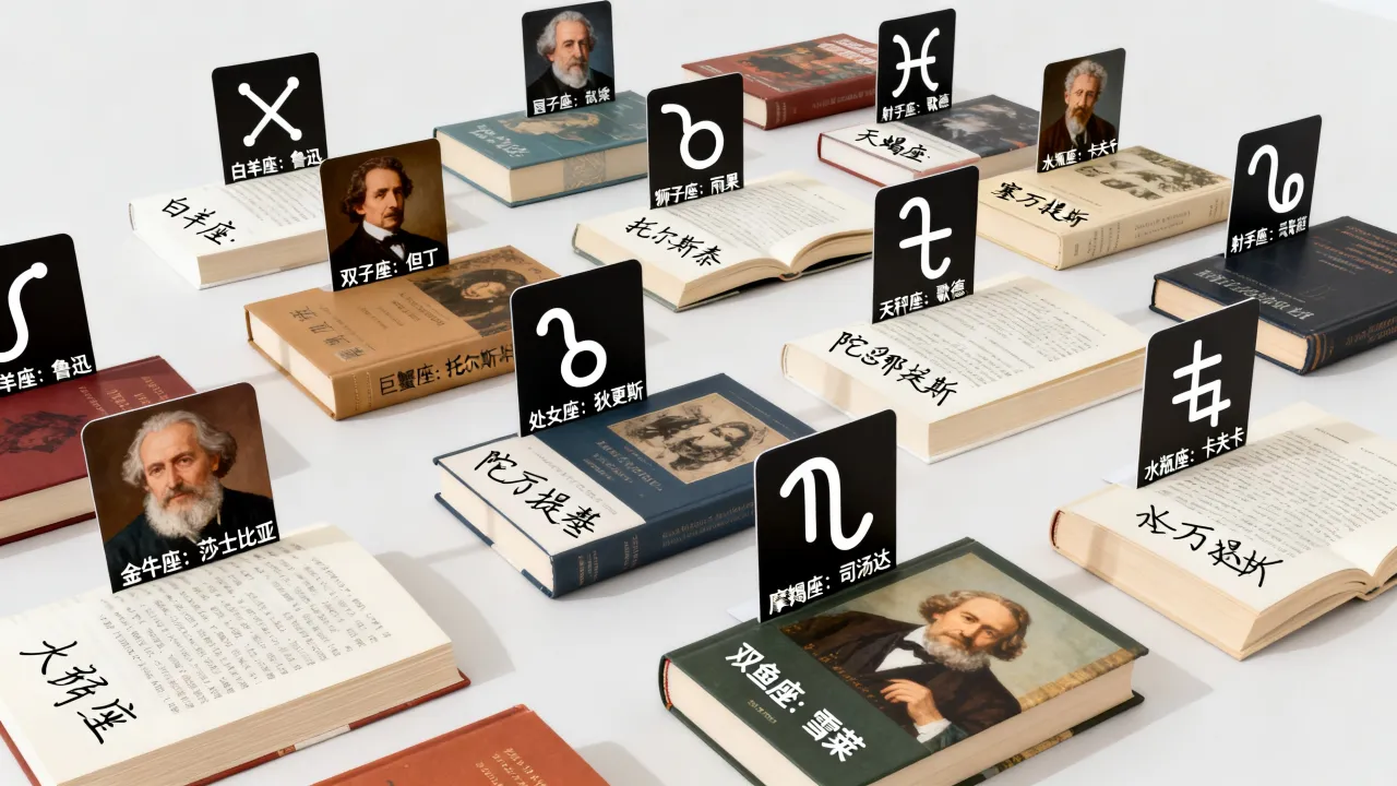十二星座文学大咖都有谁？十二星座著名作家有哪些？