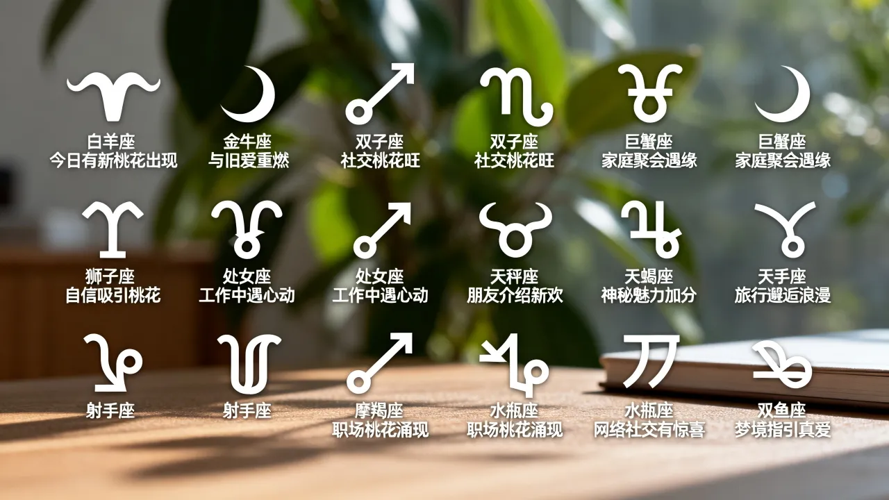 十二星座今天爱情运势如何，哪个星座桃花运最旺？